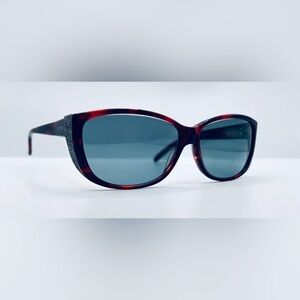 Ellen Tracy Bermuda Burgundy Oval Sunglasses Frames Only